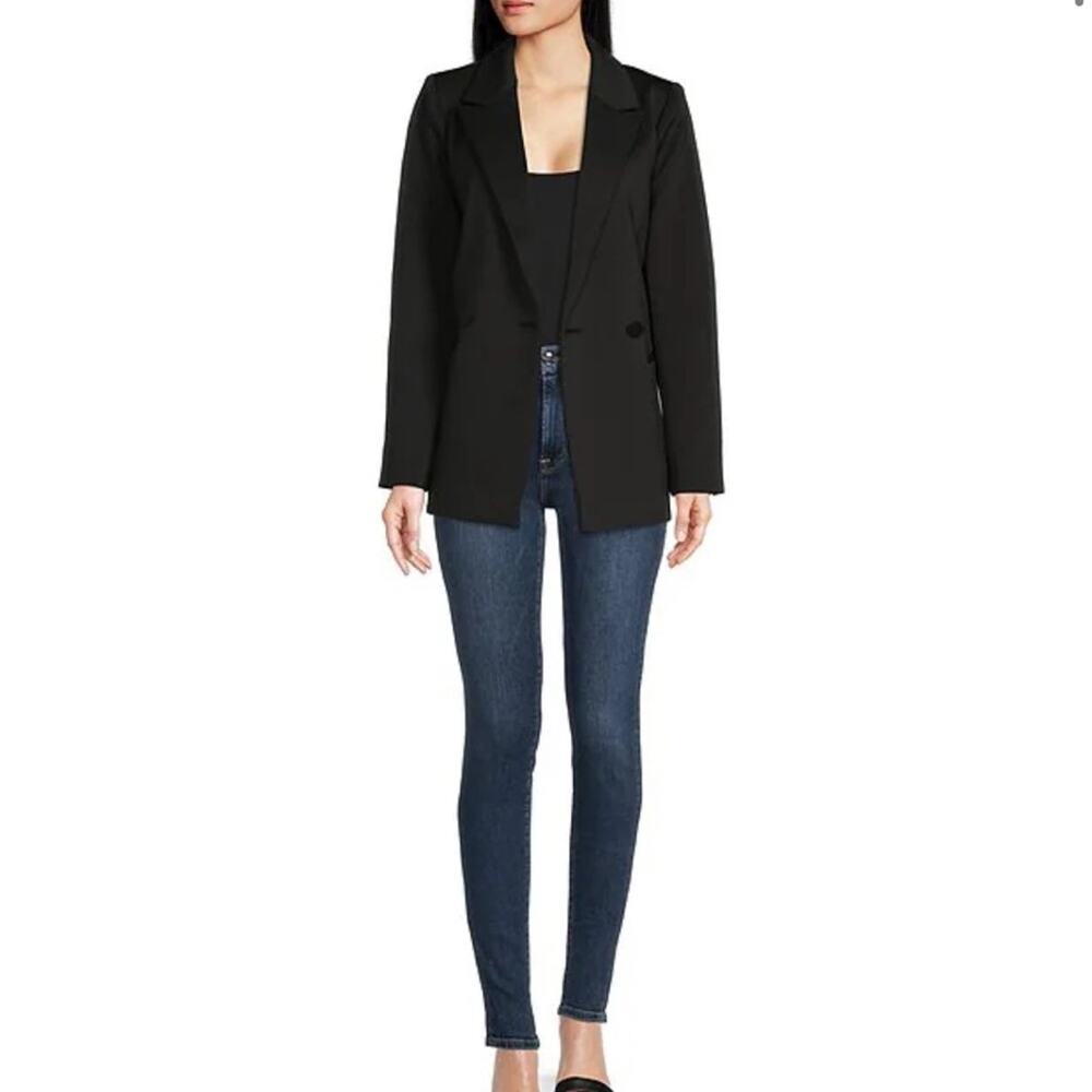 Good American The‎ Boss 2.0 Double Breasted Blazer Black Small New